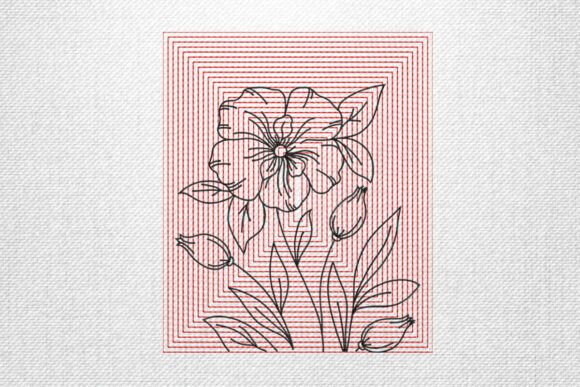 Modern Line Flower: A Seasonal Embroidery Standout